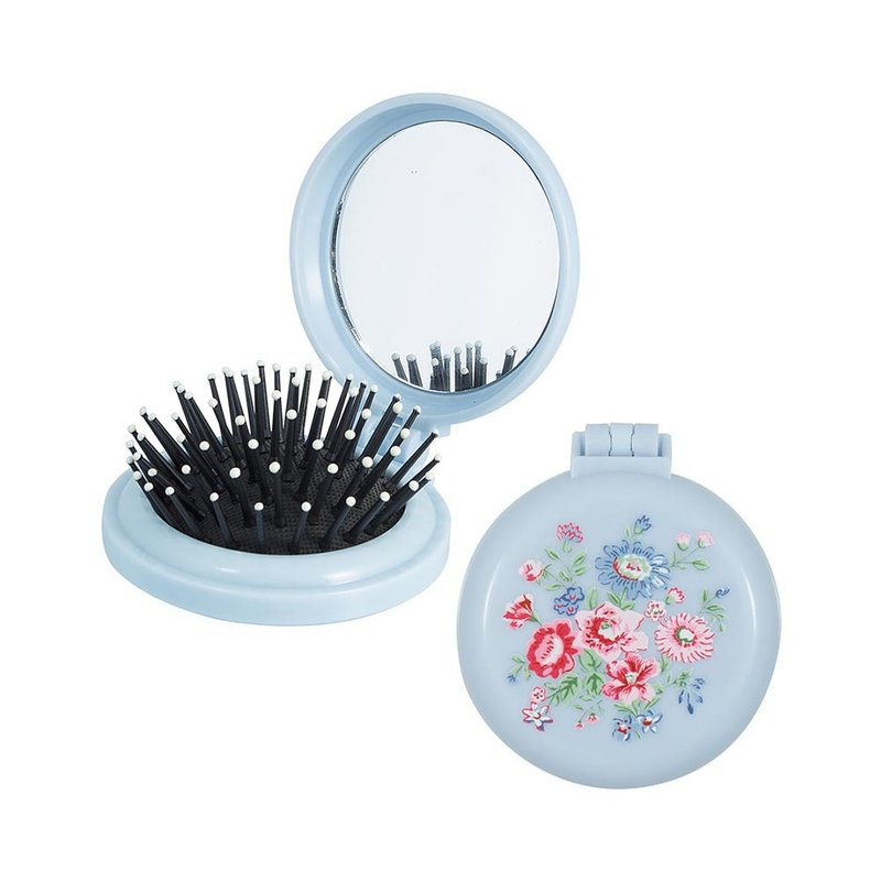 Denmark GreenGate Ailis pale blue Portable Mirror/Portable Mirror Comb/Round Comb Set/ A total of 3 styles - อุปกรณ์แต่งหน้า/กระจก/หวี - พลาสติก สีน้ำเงิน