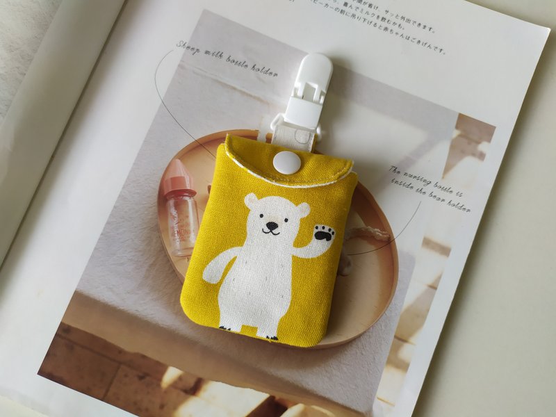 [Shipping within 5 days] Waving Bear Little Bear Moon Gift Peace Talisman Bag Incense Bag - ของขวัญวันครบรอบ - ผ้าฝ้าย/ผ้าลินิน สีส้ม