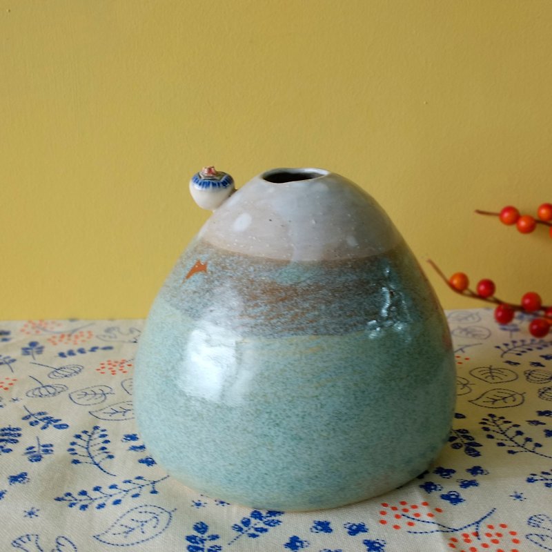 [fructification mountain series]  Fat stature of the mountain  vase / home furnishings - ตกแต่งต้นไม้ - ดินเผา สีเขียว