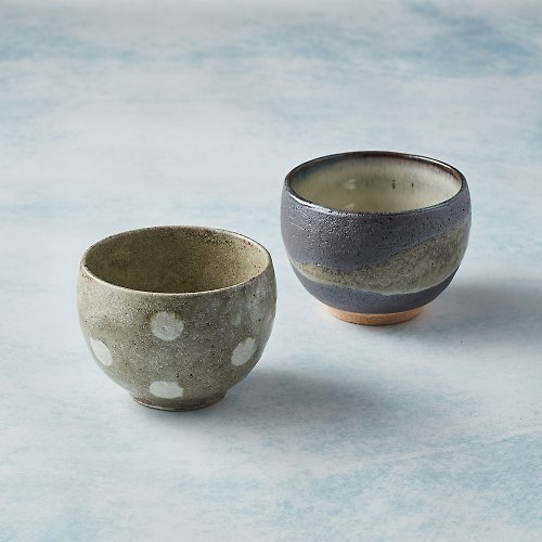 有種創意 日本食器 日本美濃燒 - 手感和風茶杯 - 對杯組(2件式)