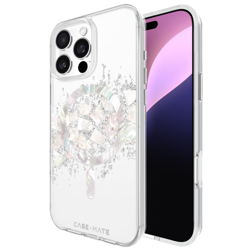 iPhone 16 pro series Karat Touch of Pearl phone case Magsafe - Phone Cases - Other Materials Silver