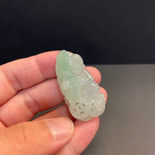 元元圓滾滾 水晶手鍊 瀚玉珠寶 天然冰種翡翠 冰種帶色翡翠猴子 緬甸玉 十二生肖 猴子