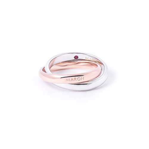 MARON Jewelry Interlocking Love Band Ring (Rose gold)