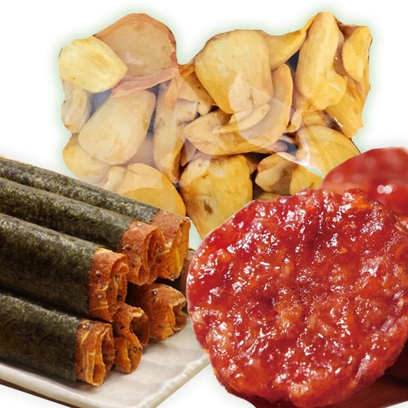 【特惠】波羅蜜 + 海苔黃金燒 + 金碧肉乾 - 肉乾/肉鬆 - 其他材質 