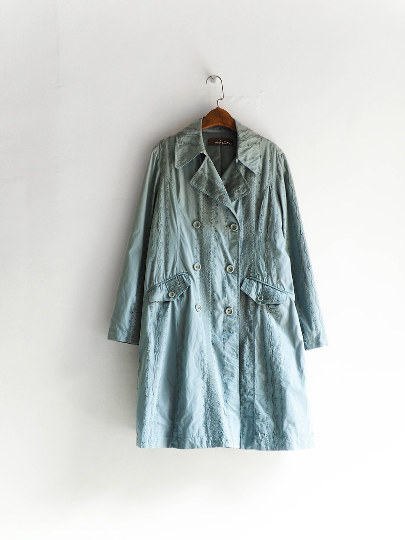 River tide_coat dustcoat jacket coat oversize vintage - Women's Blazers & Trench Coats - Cotton & Hemp Multicolor