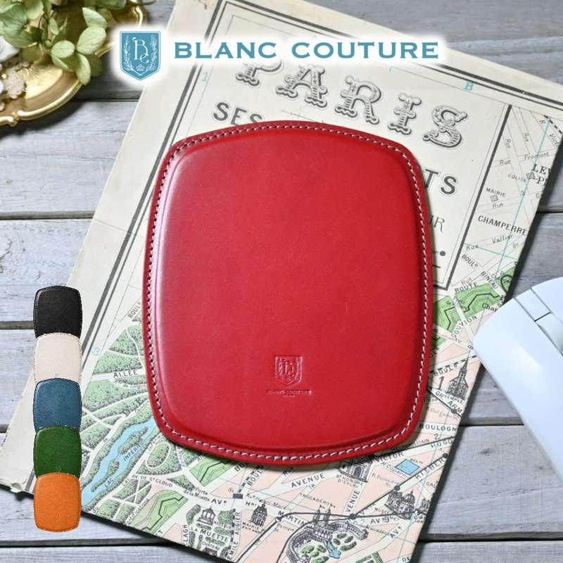 Mouse Pad Leather Slim Small Antique Leather - Other - Genuine Leather Black