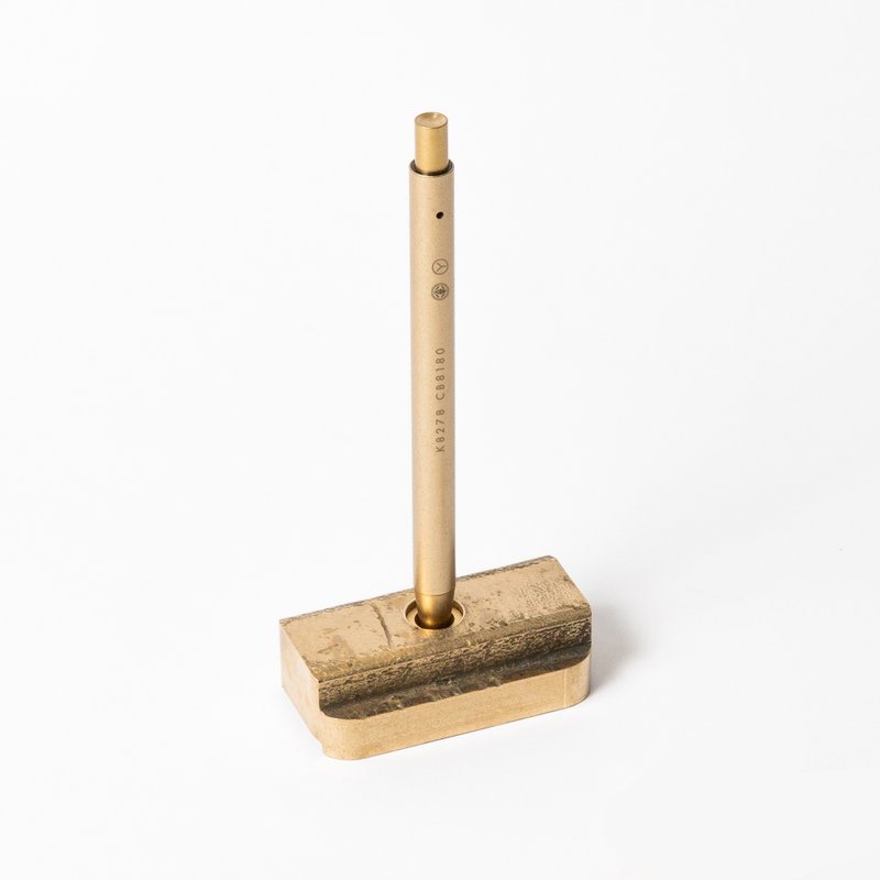 TPCreative | Hydropower Ballpoint Pen & Pen Holder - Ballpoint & Gel Pens - Copper & Brass Gold