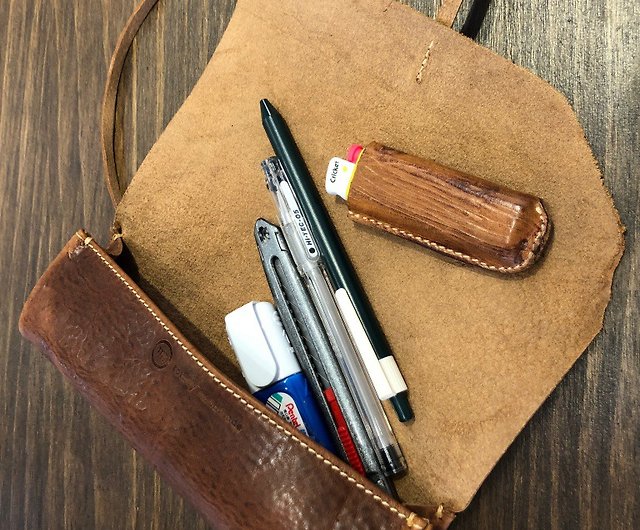 Leather pencil case, pens case, cosmetic case