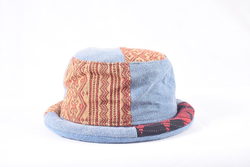 denim hat  - 帽子 - 棉．麻 藍色