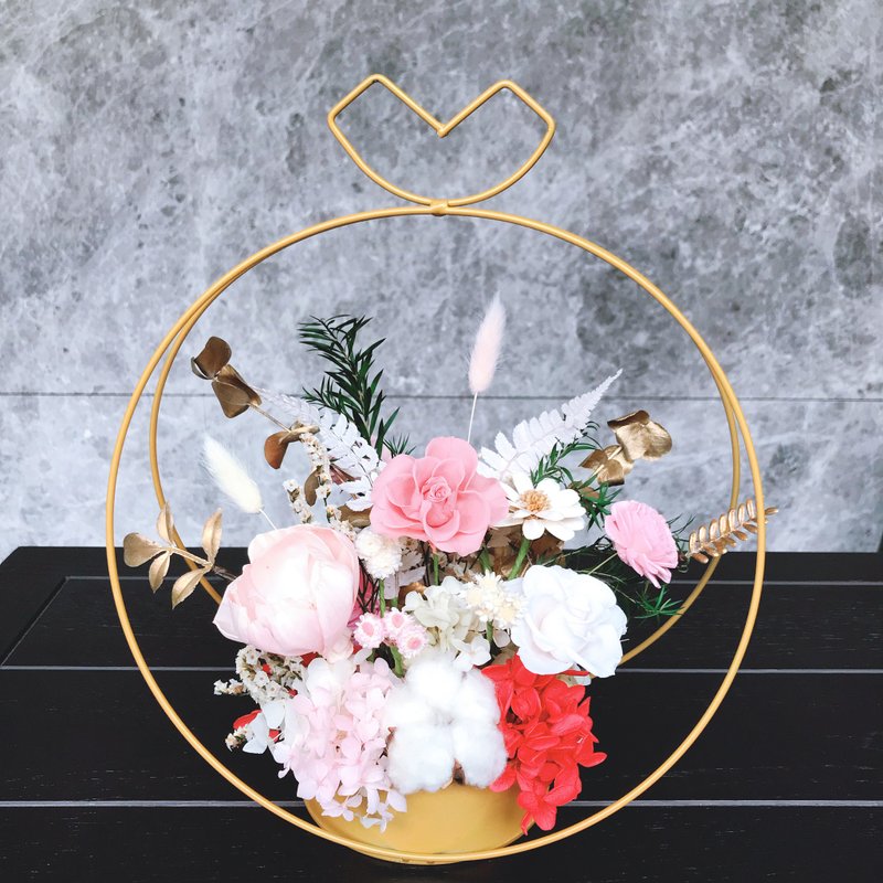 開幕桌花。開幕花禮。喬遷花禮。桌花。入厝花禮。永生花開幕桌花 - 乾燥花/永生花 - 植物．花 