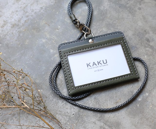 ID holder EasyCard holder sage green/grey customized gift - Shop kaku2008  ID & Badge Holders - Pinkoi