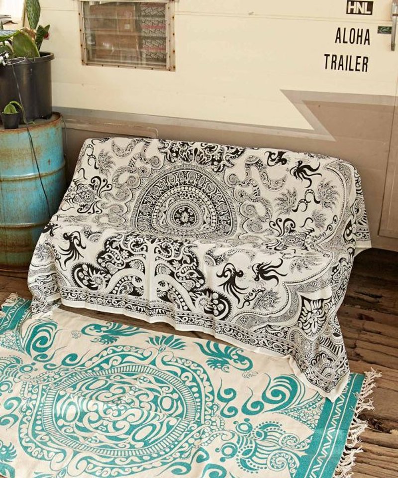 Tribal Mandala Cotton Bed Cover - 棉被/毛毯 - 其他材質 