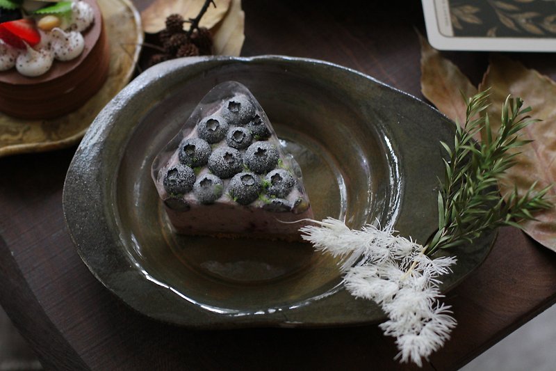 Handmade ceramic Hualien Stone medium-deep plate/dessert plate/storage plate 5 - จานและถาด - ดินเผา สีนำ้ตาล