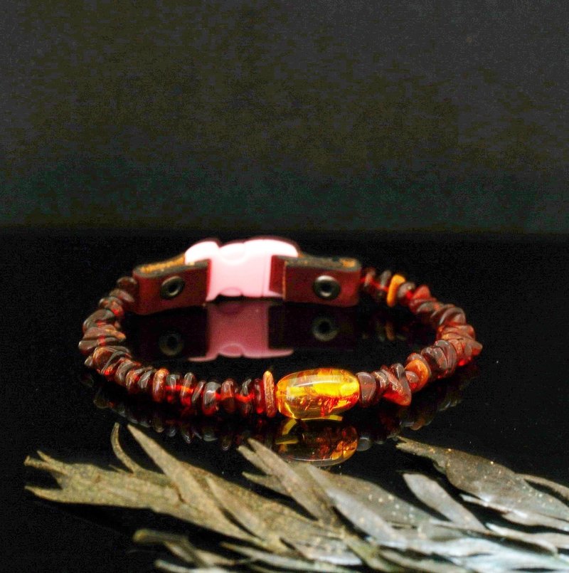 波蘭金琥珀防蚤寵物頸帶-2 ( Baltic Amber Collar For Cats ) - 項鍊 - 寶石 