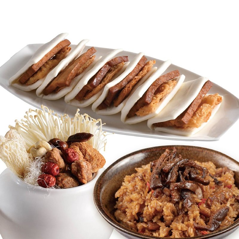 Pre-order of New Year's dishes [Liangpin meal] Vegetarian Hexi three dishes (vegetarian) - Prepared Foods - Other Materials Khaki