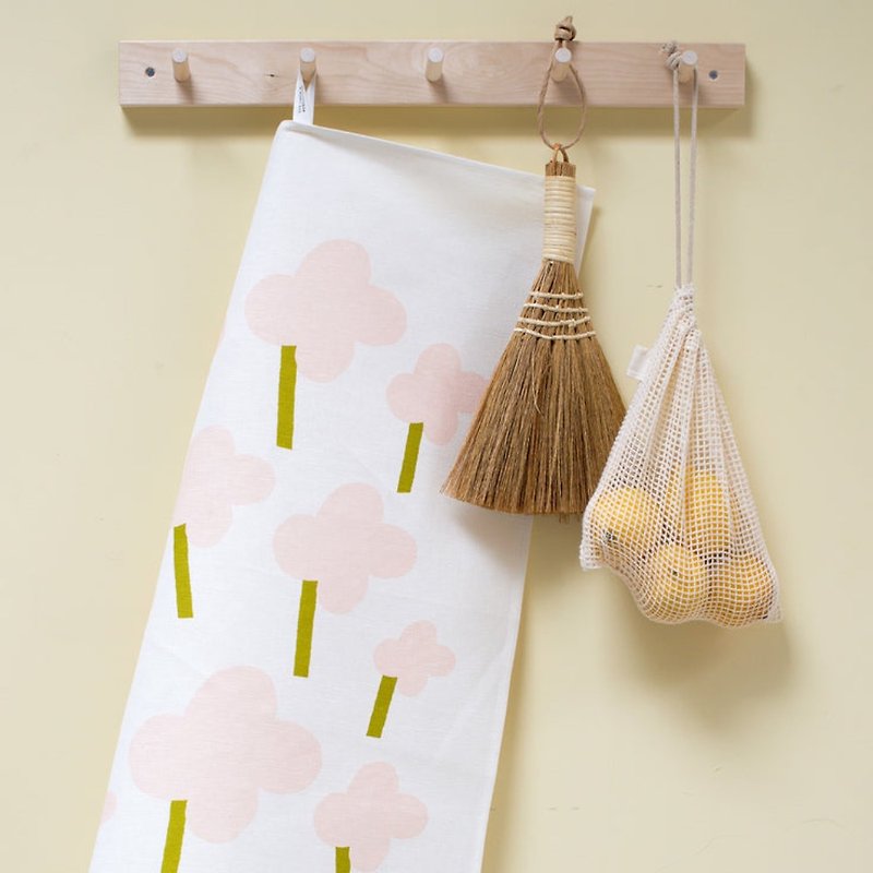 Cotton and Linen universal towel (ONNI peach powder) - ผ้ารองโต๊ะ/ของตกแต่ง - ผ้าฝ้าย/ผ้าลินิน สึชมพู