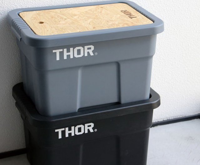 Detail Thor Large Totes With Lid Storage Box (Black/22L) - Shop