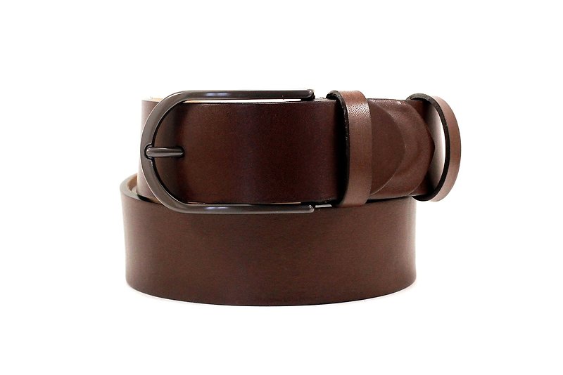Men's brown belt, men's leather belt, men's belt, brown leather belt, brown belt - Belts - Genuine Leather Brown