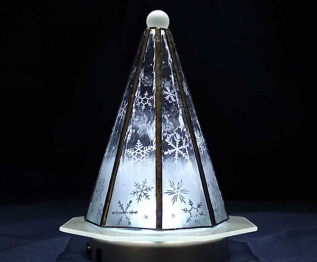 大人のクリスマスツリー 雪と氷の世界 ステンドグラス ランプ