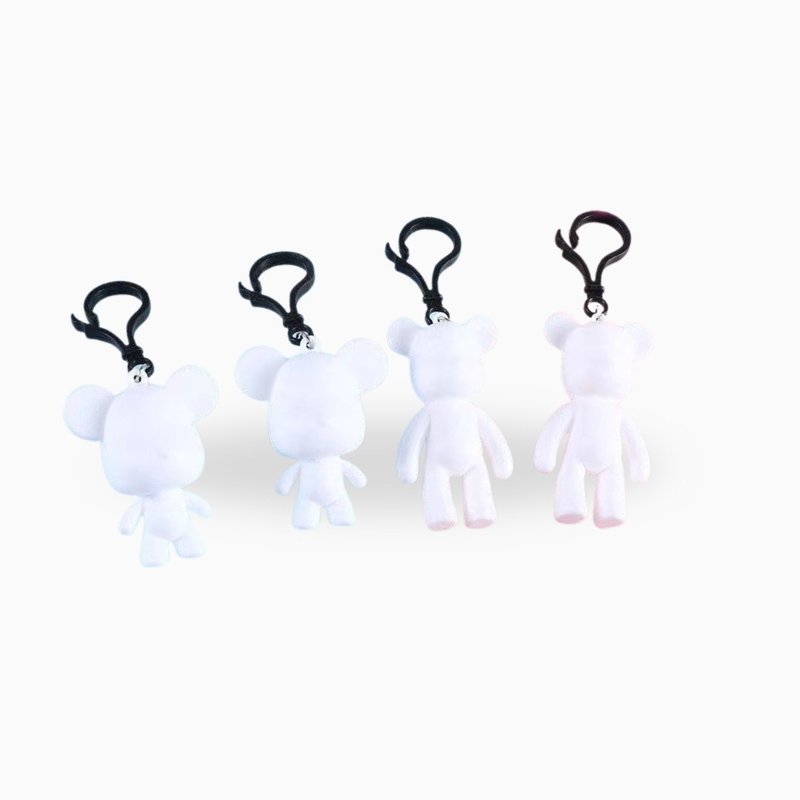 Xiong Ai DIY painted keychain event gift Children's Day birthday gift custom gif - วาดภาพ/ศิลปะการเขียน - วัสดุอีโค ขาว