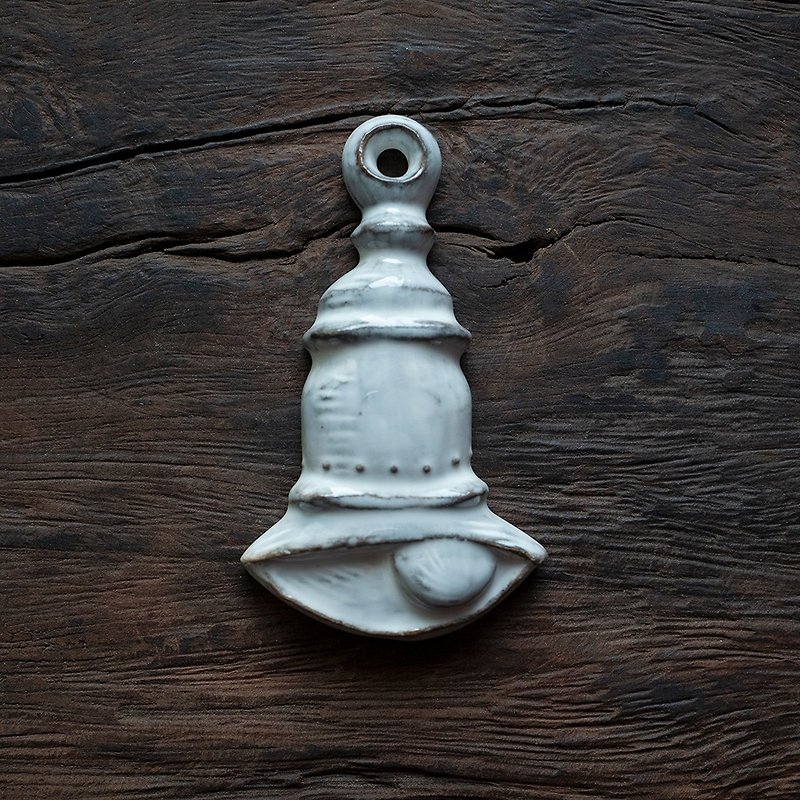 Christmas Ornament Silver bell - Pottery & Ceramics - Pottery Gray