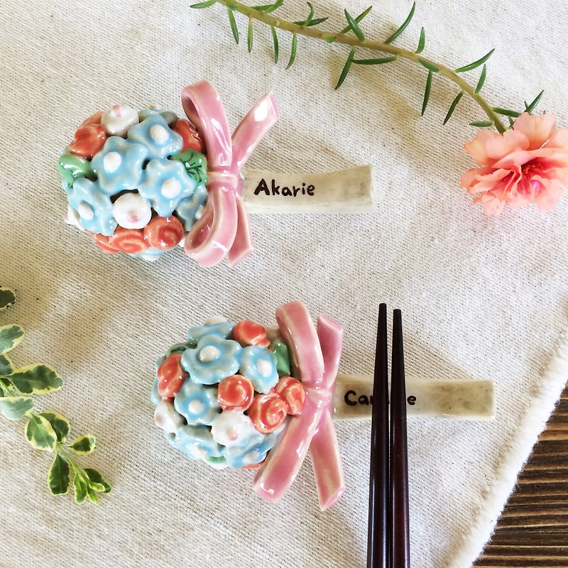 Wedding small things - happy bouquets of chopsticks - Chopsticks - Porcelain Pink