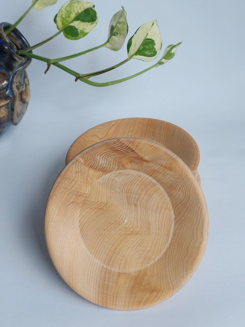 [cypress saucer] Taiwan cypress / plate / jewelry plate / tea coaster_single - Teapots & Teacups - Wood 