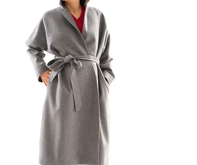 Melton wool Tailored gown court · lined / gray b 23 - 24 - Women's Casual & Functional Jackets - Other Materials Gray