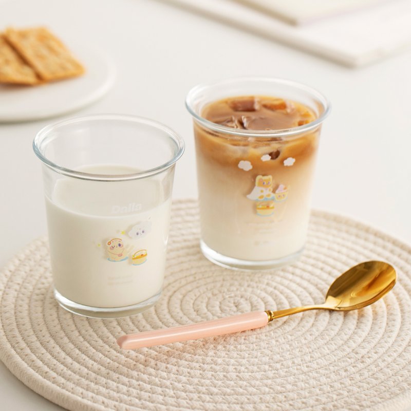 Dalla brand glass cup glass water cup mug cute water cup Korean transparent cup - แก้วมัค/แก้วกาแฟ - แก้ว ขาว