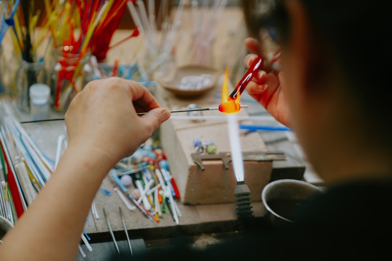 Glass beads firing + string DIY - งานเซรามิก/แก้ว - กระจกลาย 