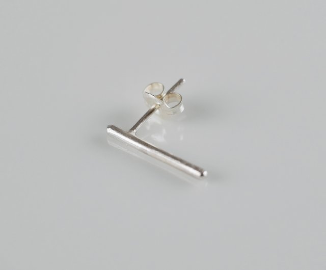 Silver925 片耳用バーピアス - ショップ Pearls on a Thread