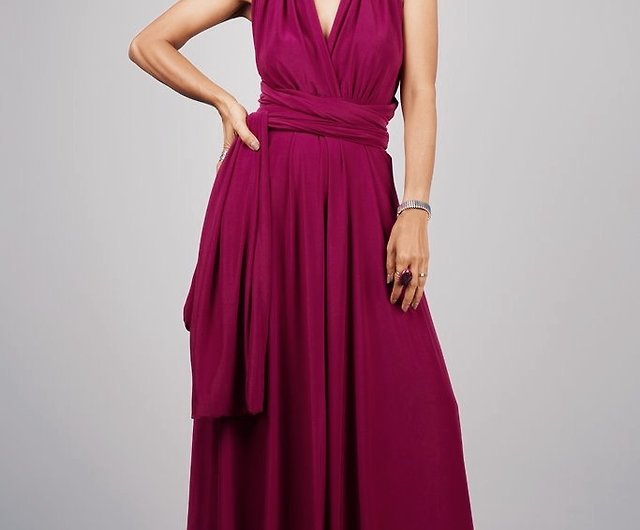 Floor Length LONG Ball Gown Maxi Infinity Dress Convertible Formal
