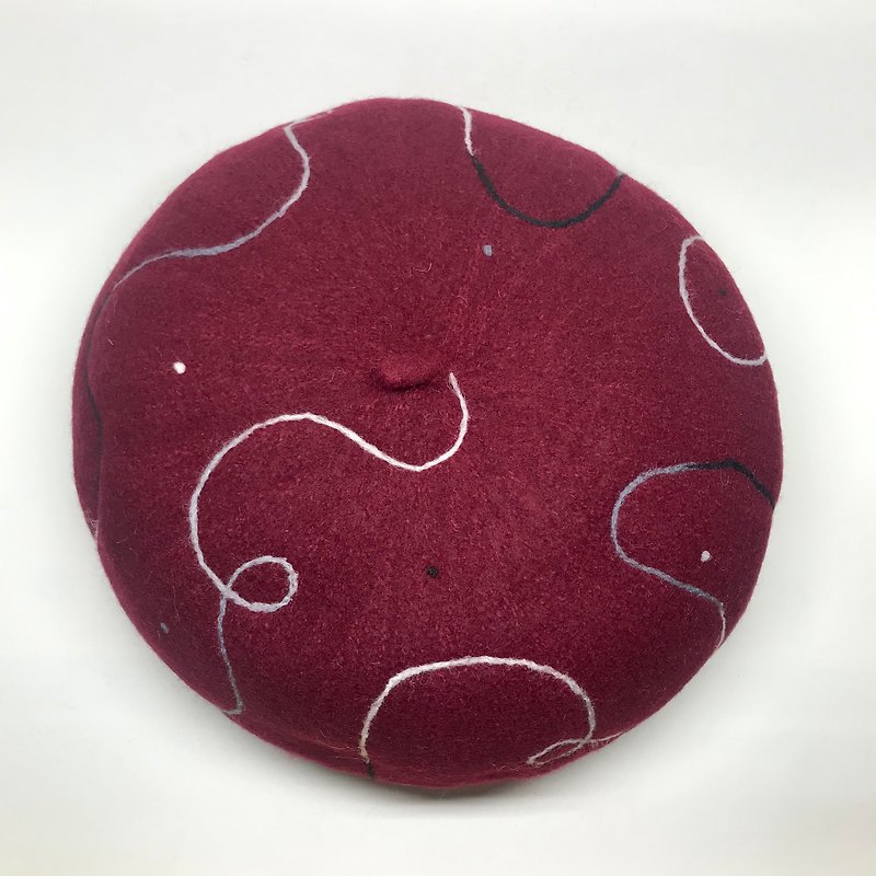 Starry Beret – Red - Hats & Caps - Wool Red