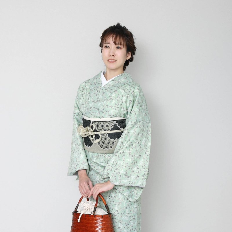 Women's lined kimono, single item, M/L, km-aw42 - อื่นๆ - เส้นใยสังเคราะห์ สีเขียว