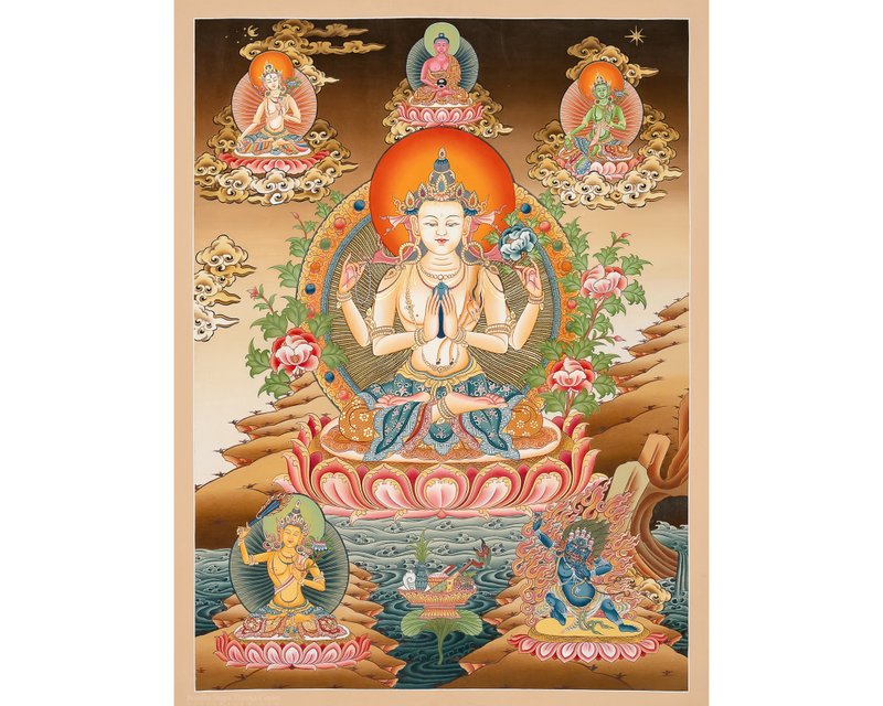 觀音菩薩- 愛與治癒的光輝 – 慈悲佛陀 - A90508 - 壁貼/牆壁裝飾 - 其他材質 多色