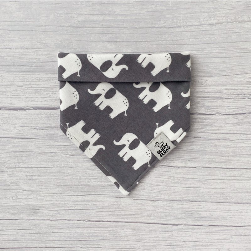 Cute Elephants: Dog and cat bandana - Collars & Leashes - Other Materials 