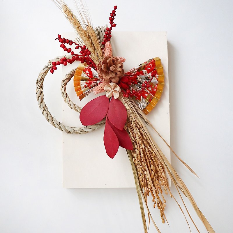 【DIY Handmade】-New Year’s Notes with Rope Material Pack - Plants & Floral Arrangement - Plants & Flowers Red