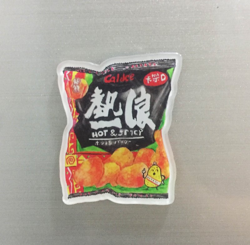 香港零食－熱浪薯片磁石貼 冰箱貼 - 磁石貼/磁鐵 - 壓克力 