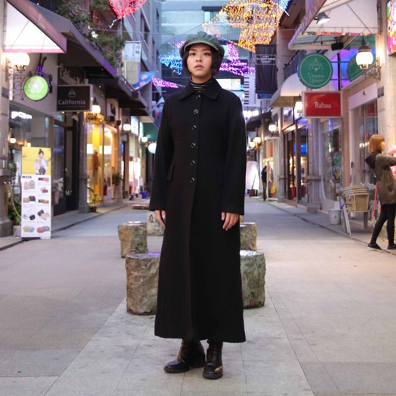 Tsubasa.Y vintage house 016 vintage wool coat black, Wool coat - Women's Casual & Functional Jackets - Wool 