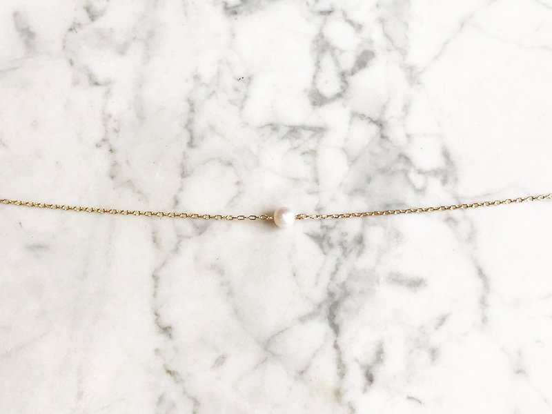 :: ::ガールシリーズの真珠のネックレスの鎖骨細かい14kgf - ネックレス - 宝石 