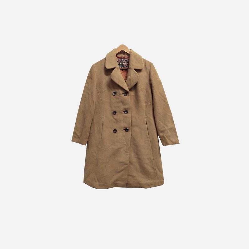 Dislocated Vintage / Double Breasted Coat No.294 vintage - เสื้อแจ็คเก็ต - เส้นใยสังเคราะห์ สีกากี