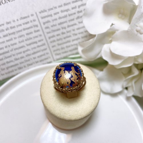 希望価格値下げ中 フランス/仏アンティーク リモージュエナメルのリング 12号 希望価格値下げ中 フランス/仏アンティーク リモージュエナメル