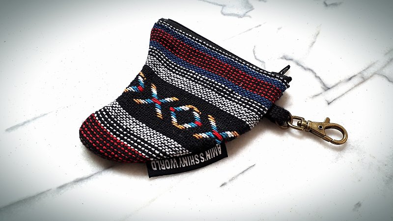 AMIN'S SHINY WORLD handmade custom ethnic wind surfing Fin small change key package (customizable suit)a - Coin Purses - Cotton & Hemp Multicolor