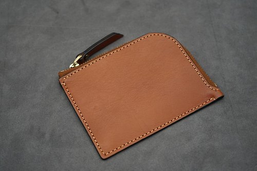 vamp-up-design Zipper Short Wallet(WAS008)(Tan)