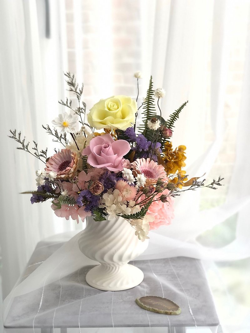 Table flowers for opening/celebration/birthday/gift/home/lasting flowers+dried flowers - Plants - Plants & Flowers Pink