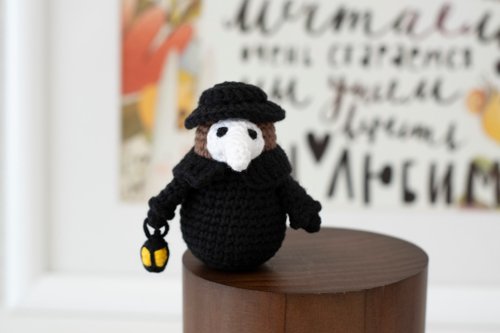 ペスト医師の人形、不気味なかわいいおもちゃ、ハロウィン ギフト