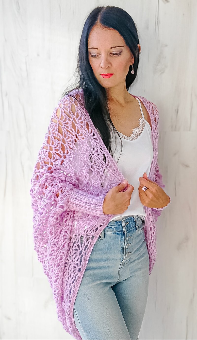 Crochet cardigan Summer jacket for women Handmade sweater - 女毛衣/針織衫 - 羊毛 