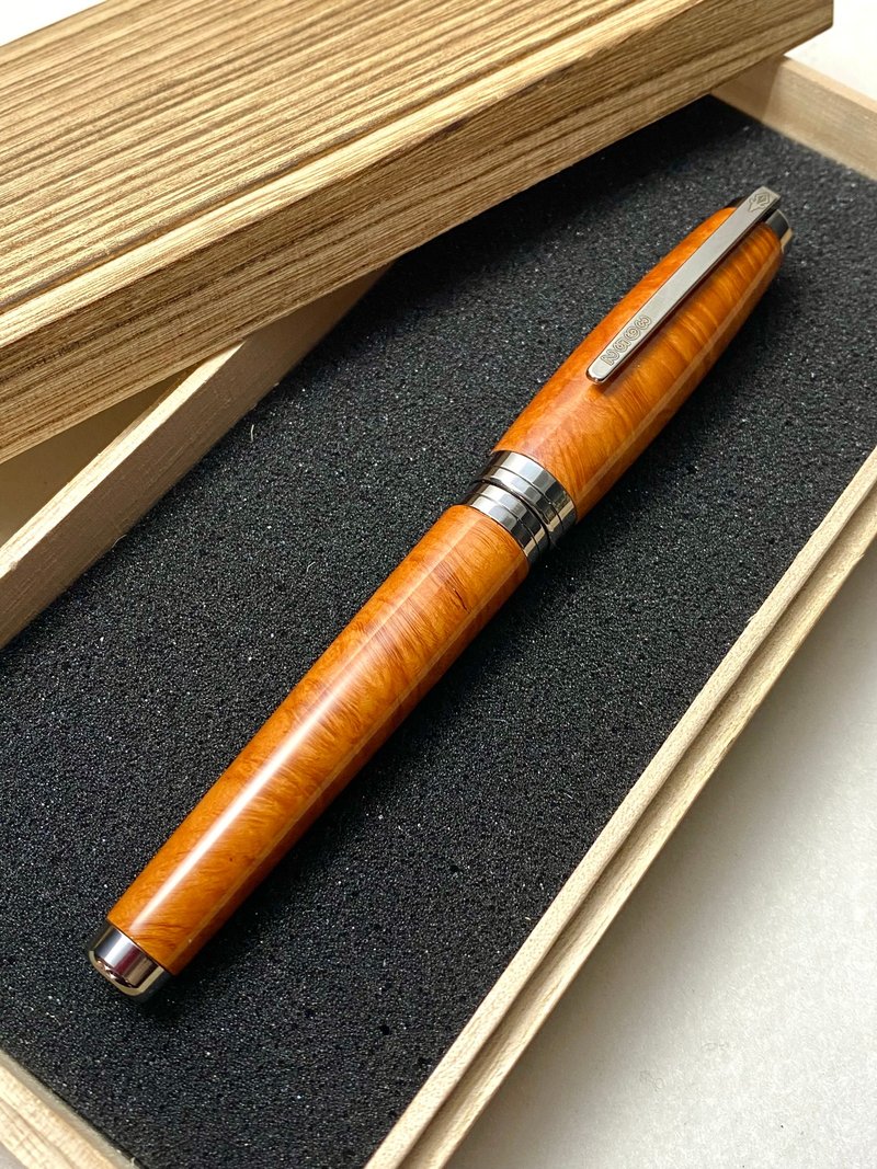 3952老山羊-X888 義大利石楠木 高清高亮版 白鋼刀尖(橫刀)鋼筆 - 鋼筆 - 其他材質 