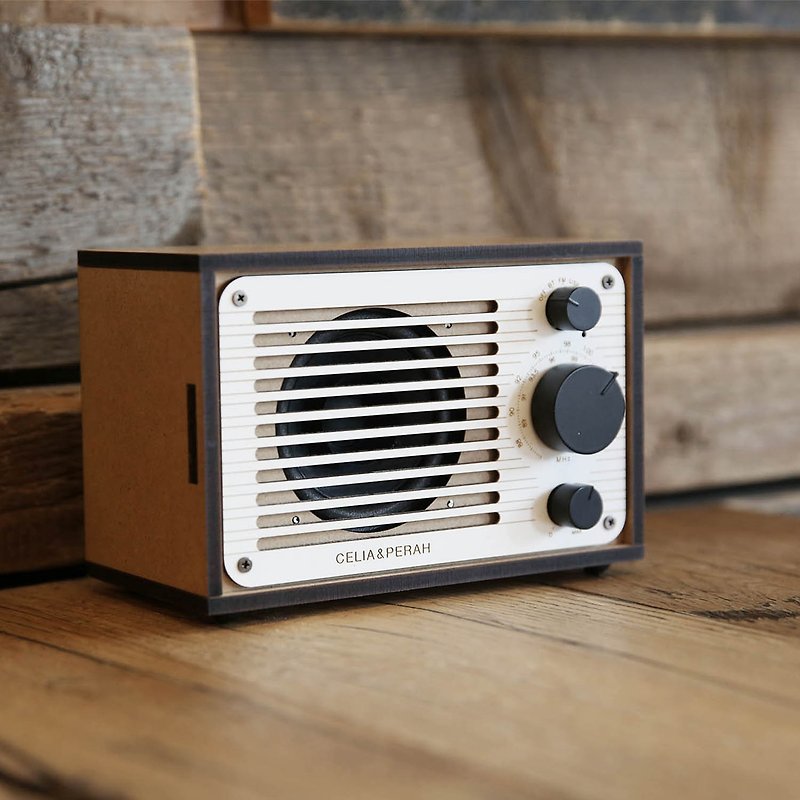 R1 | Self-Build High Quality Bluetooth Radio(Mono) - Speakers - Wood White