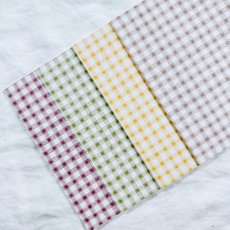 Autumn check Stickers - 貼紙 - 其他材質 